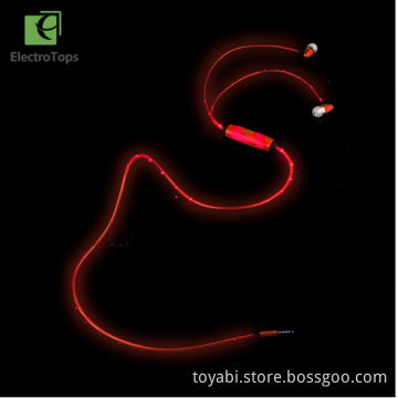 Free samples mobile accessaries of LED Flashing Light Glowing headphones